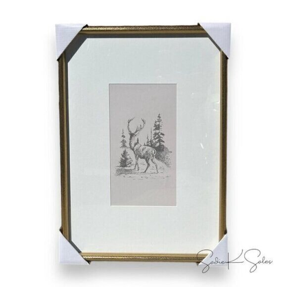 Threshold Studio McGee 16x20 Deer Framed Wall‎ Art Print - Target Christmas 2024 - Picture 4 of 5